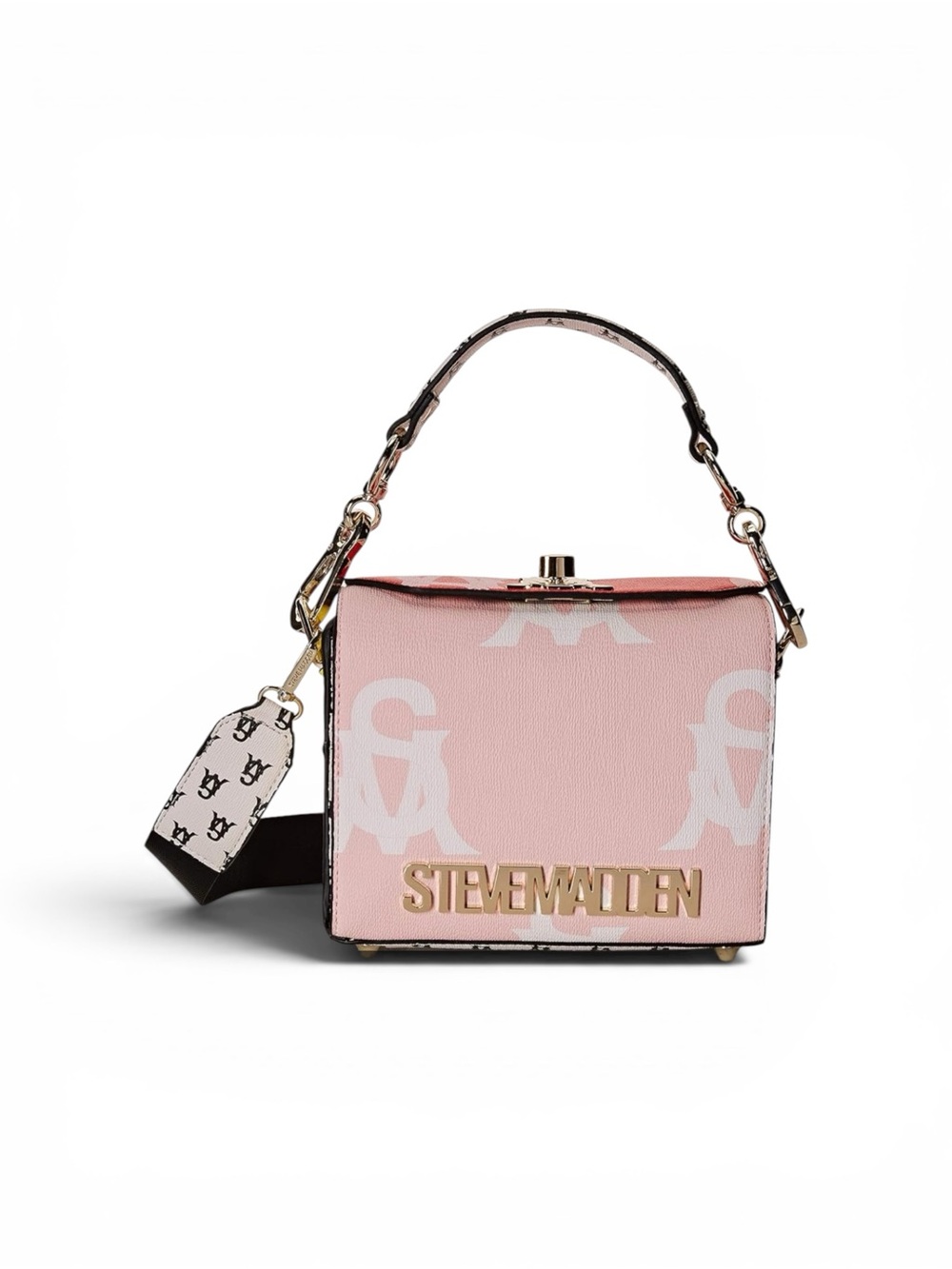 Steve Madden Kinder Box Pink Logo Mini Top-Handle Bag